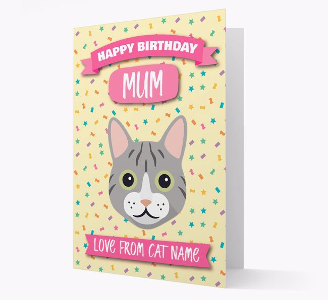 'Happy Birthday Mum' - Personalised {breedCommonName} Birthday Card